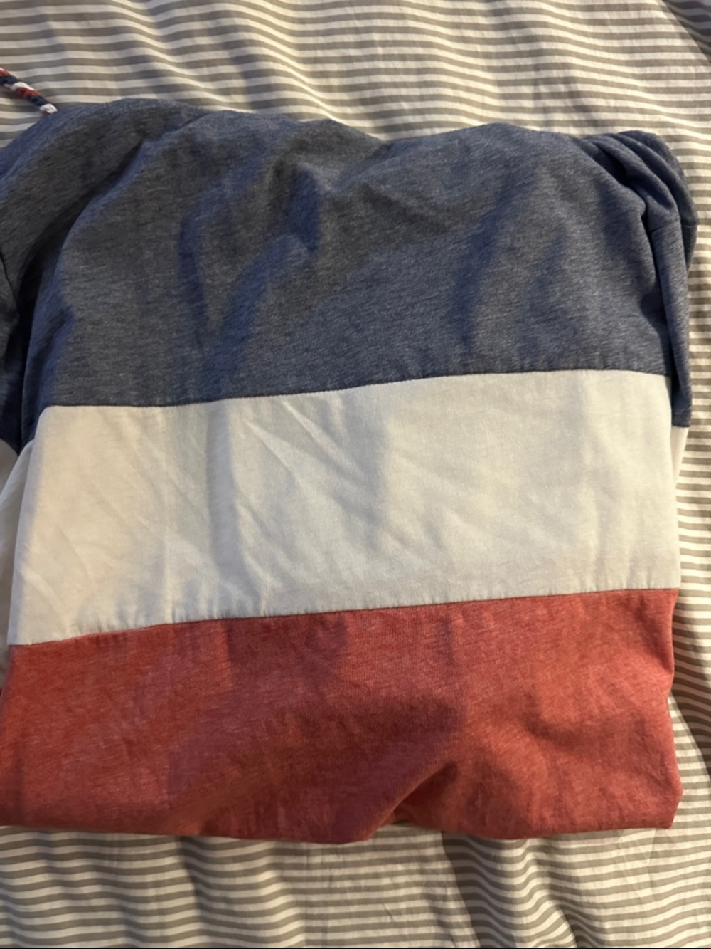 Maurices Colorblock Hooded Tunic - Red, White & Blue. 🇺🇸 - Picture 5 of 5